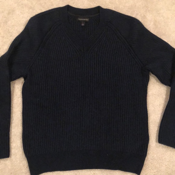 Banana Republic Wool Navy Sweater - Picture 3 of 4